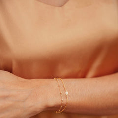 "Sophisticated Eye of Protection Bracelet with Gold Filled Chain