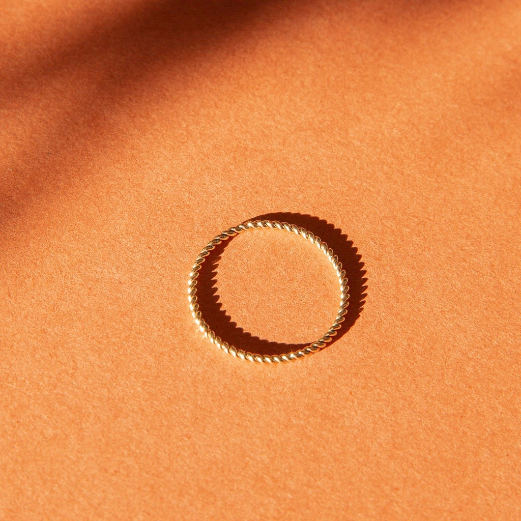 Durable and Stylish 14kt Gold Filled Twist Ring for Everyday Wear