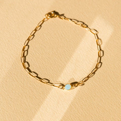 Blue Opalite Bracelet with 14kt Gold Filled Chain at Covet Palm Springs