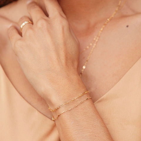 Unique Combination Long and Short Link Bracelet