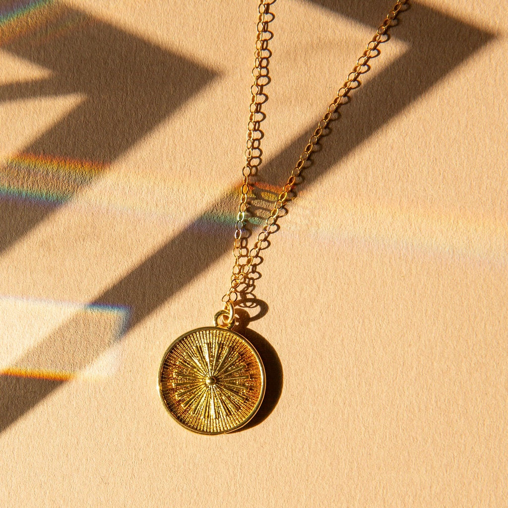 Radiant 18-Inch Sunbeam Necklace with 14kt Gold Filled Chain