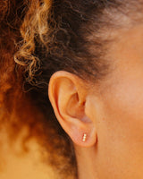 Modern Chic Triple Pearl Studs in 14kt Gold