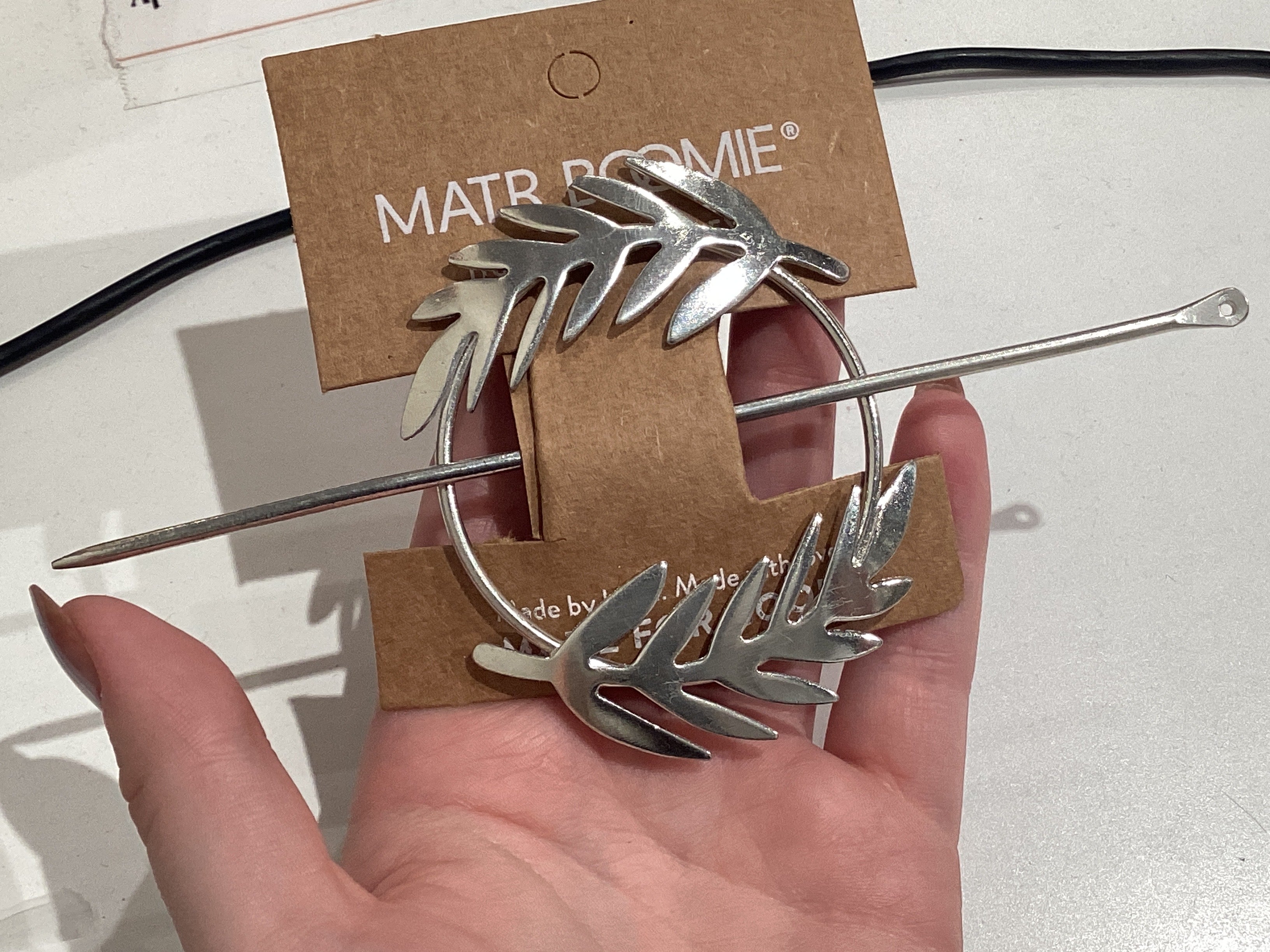 Silver Leaf Hairpin