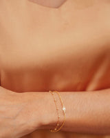  "Sophisticated Eye of Protection Bracelet with Gold Filled Chain
