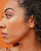 Elegant Triple Crystal Bar Stud Earrings with Swarovski Crystals