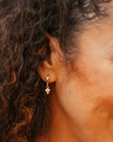 Opalite Stone Huggie-Style Earrings for Elegant Sparkle