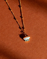 Handcrafted Opal and Turquoise Necklace with 14kt Gold Filled Chain