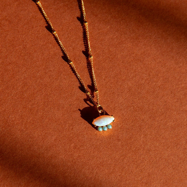Opal & Turquoise Aztec Necklace