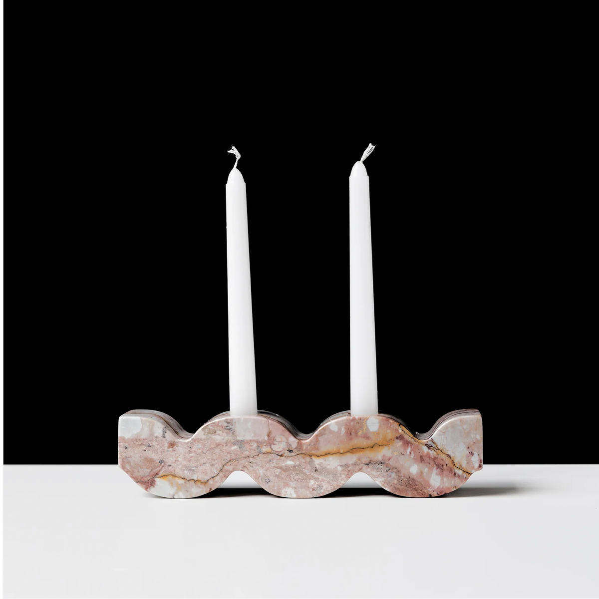 Wavy Gemstone Candelabra