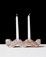 Wavy Gemstone Candelabra
