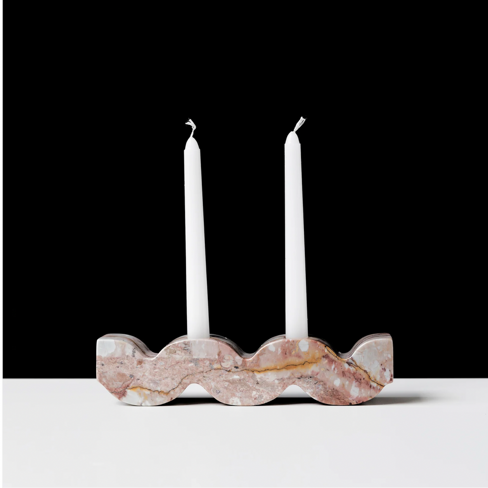 Wavy Gemstone Candelabra