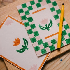 Block Printing Kit - Tulip Stationery Set