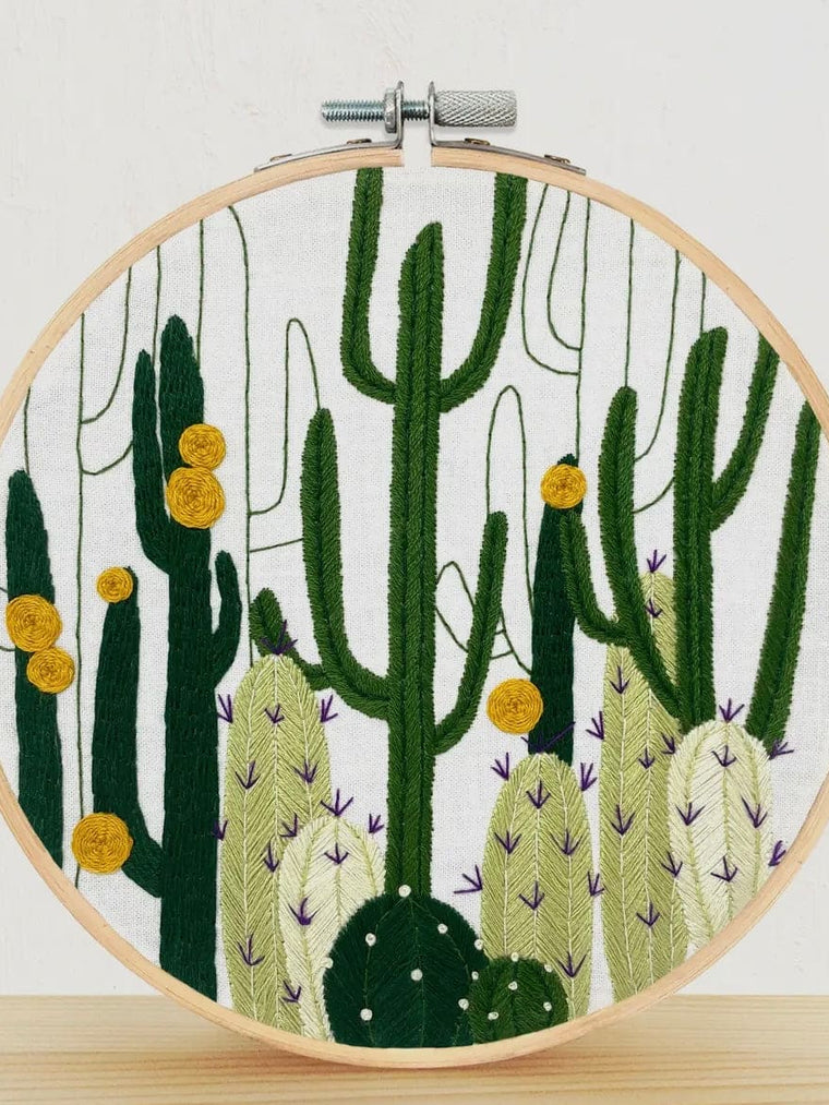 Cactus Bloom Embroidery Kit