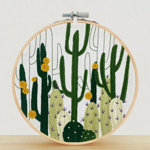 Cactus Bloom Embroidery Kit