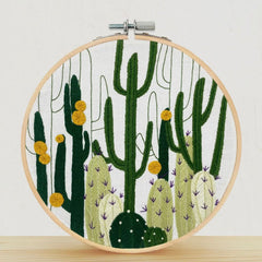 Cactus Bloom Embroidery Kit