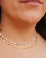 Chic Oval Chain Choker in Bronze with Gold Overlay for Modern Style