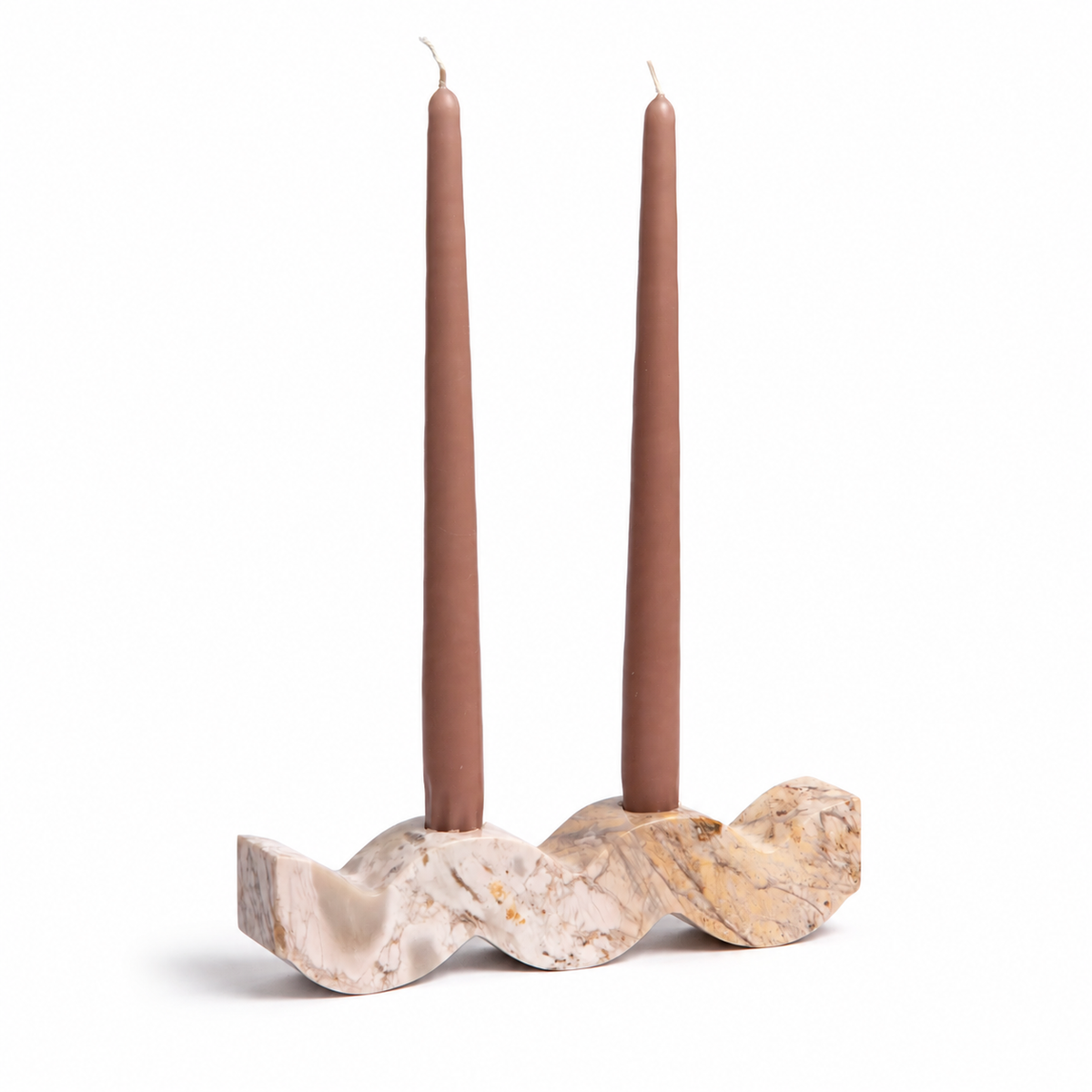 Wavy Gemstone Candelabra