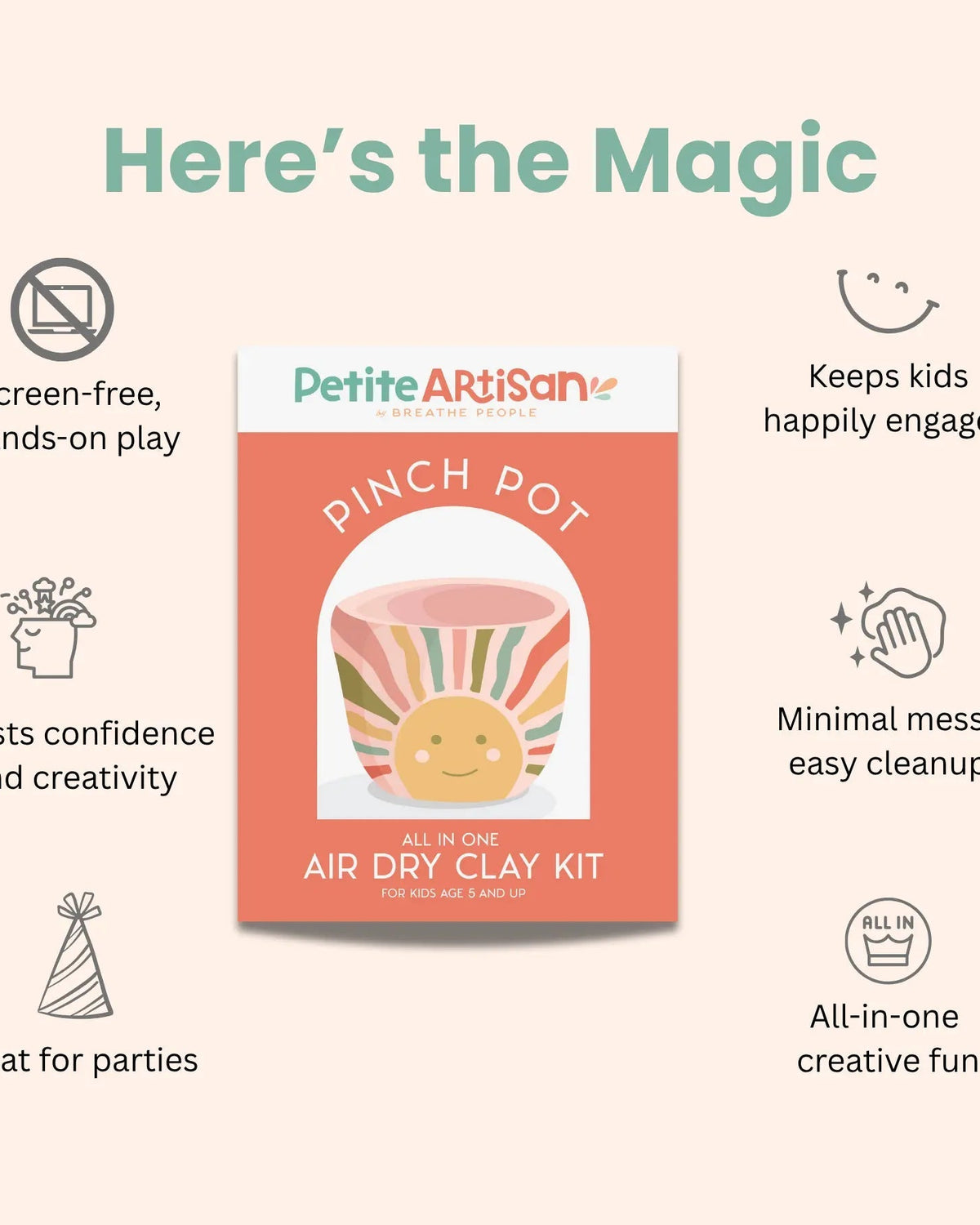 Petite Artisan Pinch Pot Clay Kit