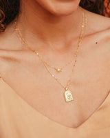 Elegant 18-Inch Starburst Crystal Necklace in 14kt Gold Filled
