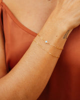 14kt Gold Filled Chain Blue Opalite Bracelet 