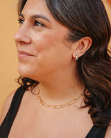 14" Chic Bronze Paperclip Chain Choker for Contemporary Style