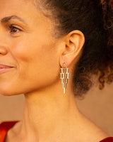 Bold and Sleek Arched Link Statement Earrings Design