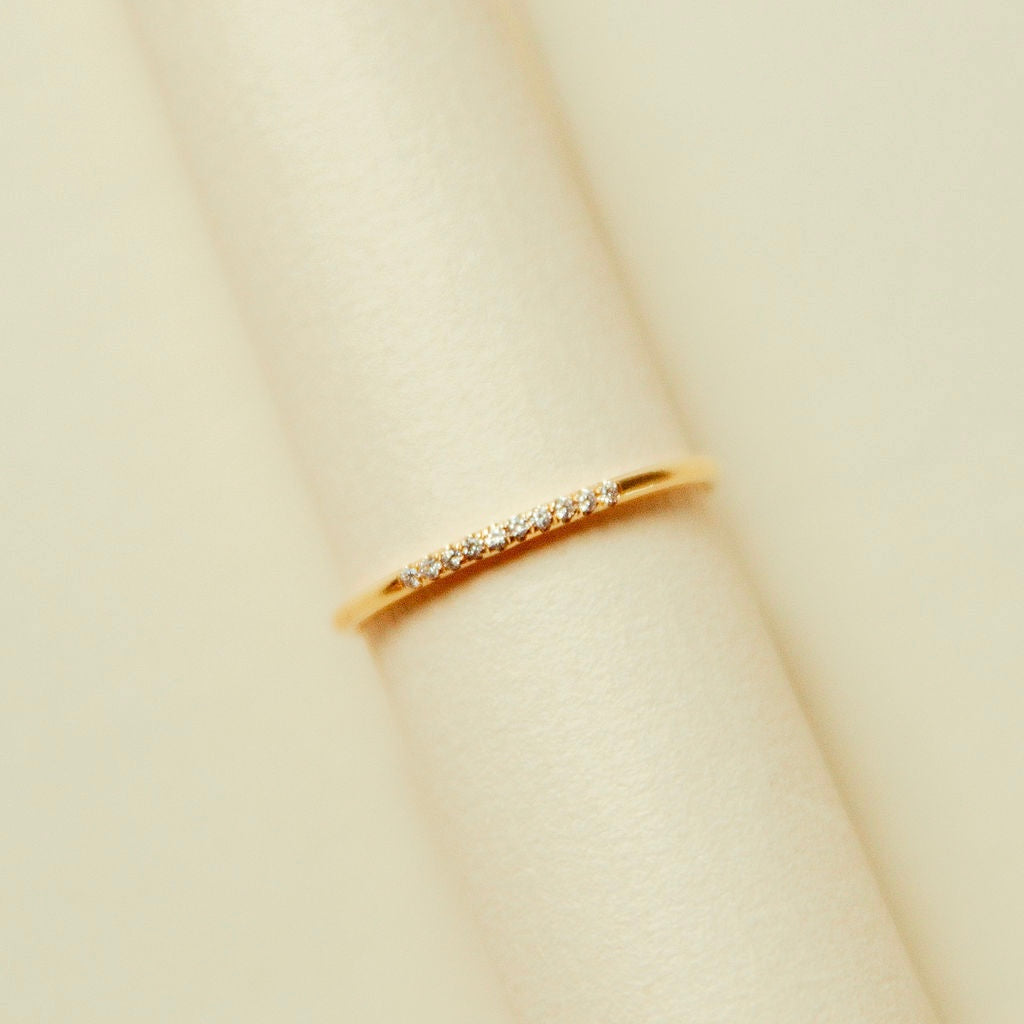 Timeless Beauty Pave Crystal Ring with Nickel-Free Gold