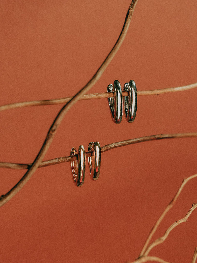 Pinch Hoops Silver