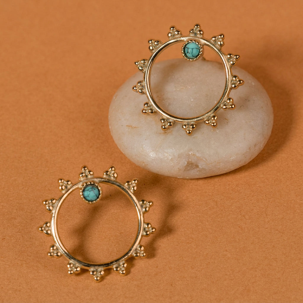 Solis Earrings Malachite