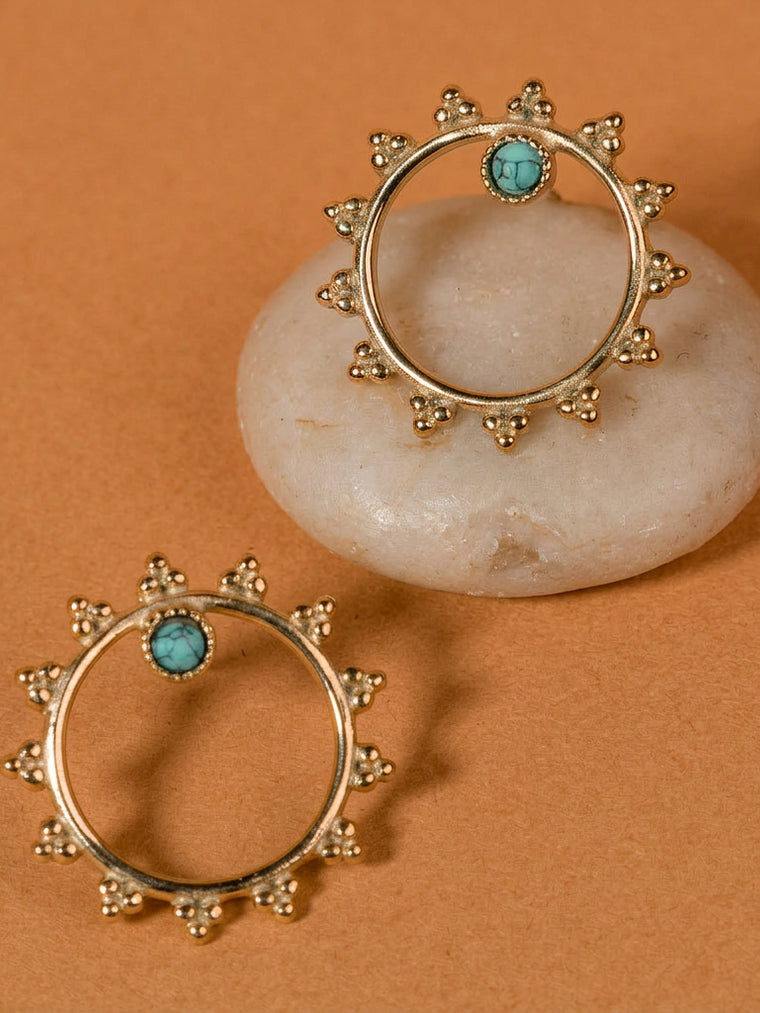 Solis Earrings Malachite