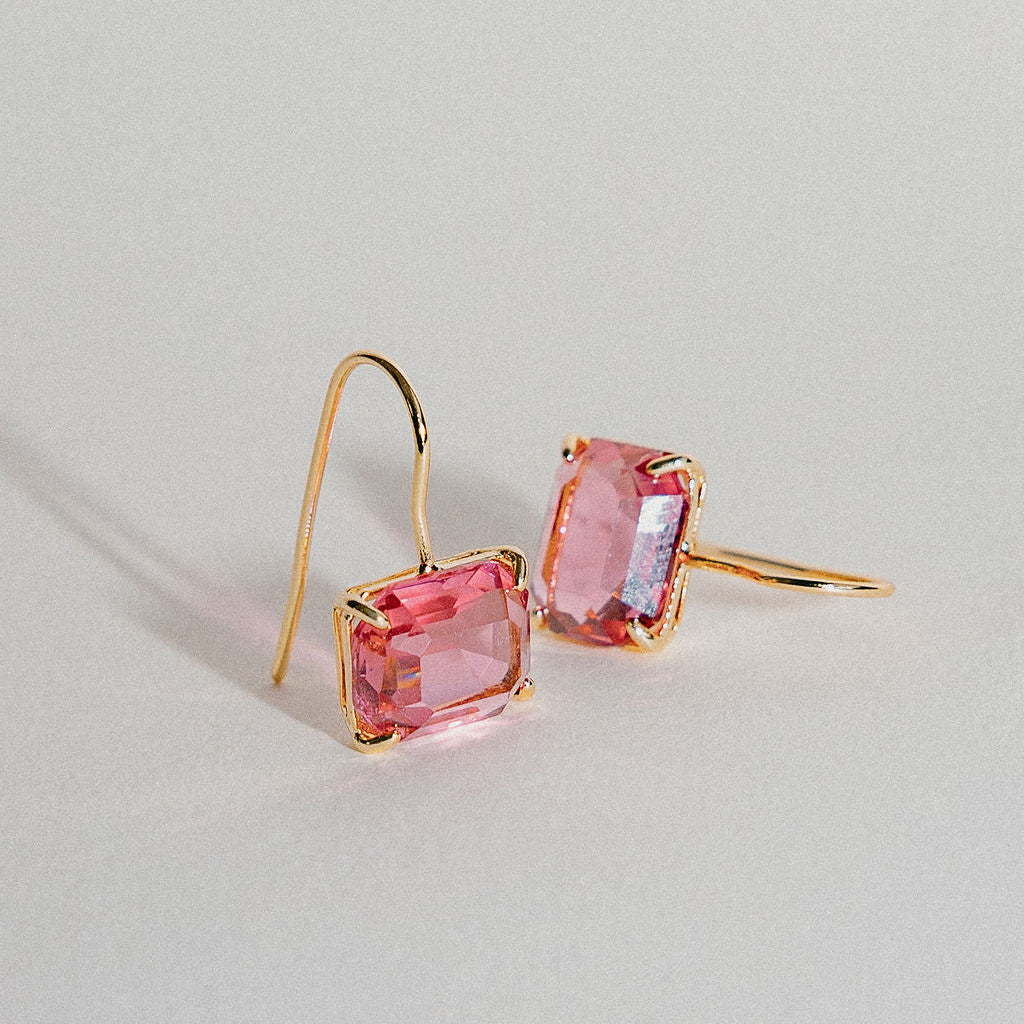Horizon Drop Earrings-Cherry