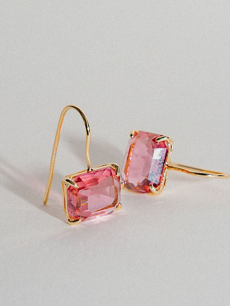 Horizon Drop Earrings-Cherry