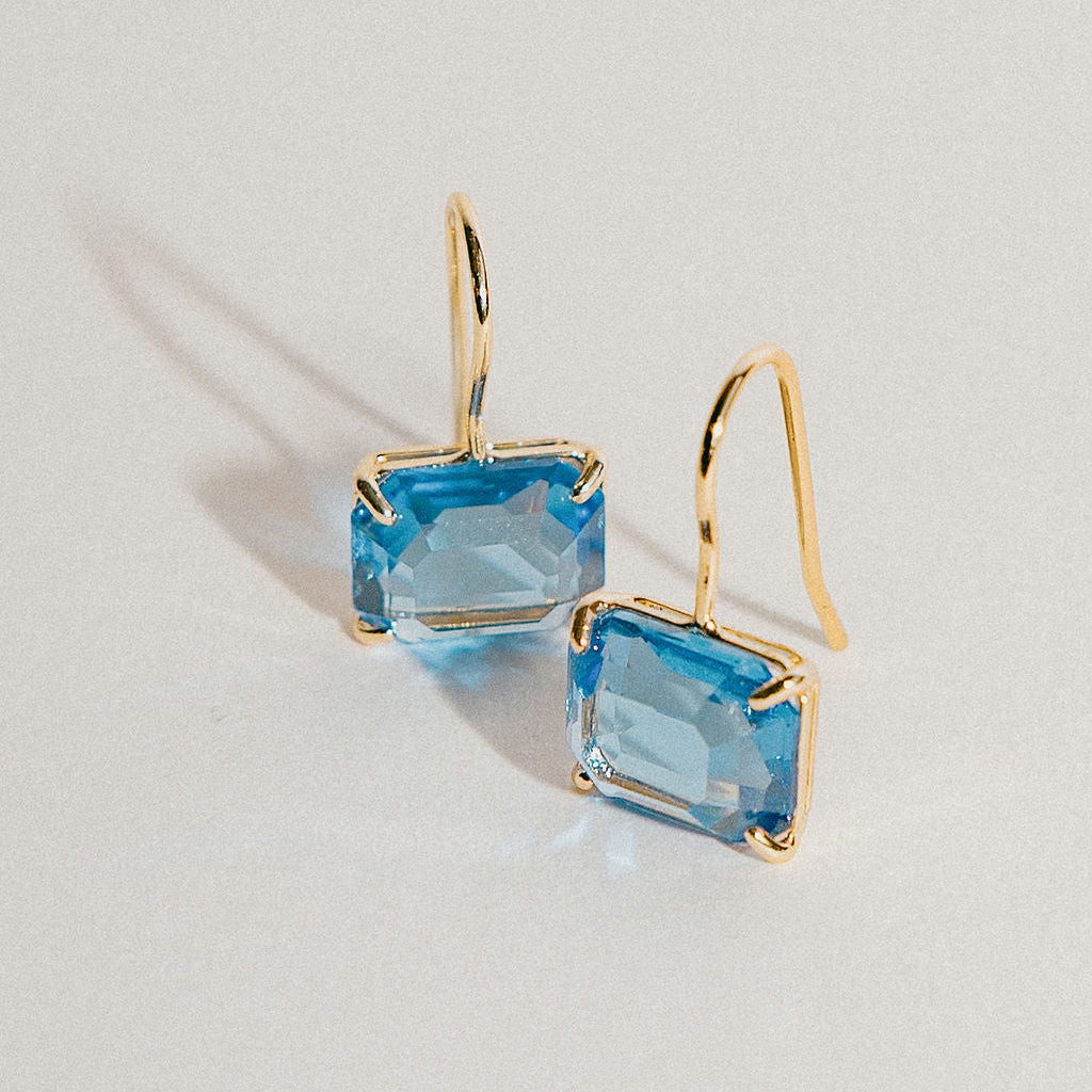 Horizon Drop Earrings-Azure