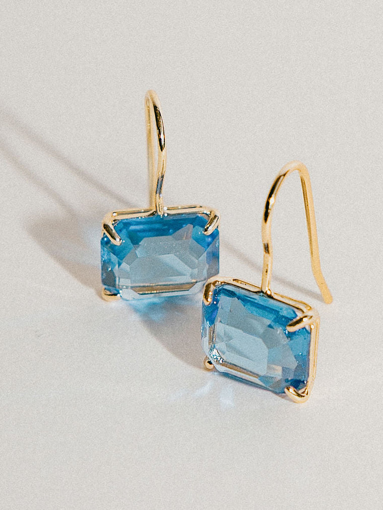 Horizon Drop Earrings-Azure