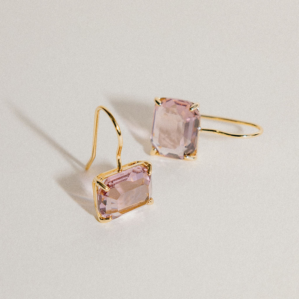 Horizon Drop Earrings-Lilac