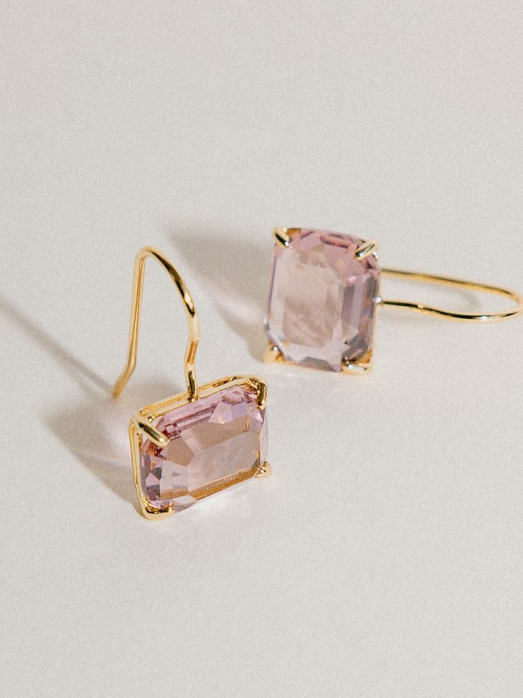 Horizon Drop Earrings-Lilac