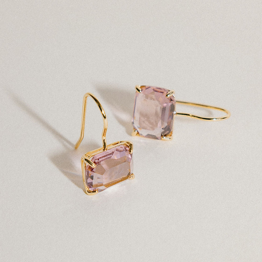 Horizon Drop Earrings-Lilac