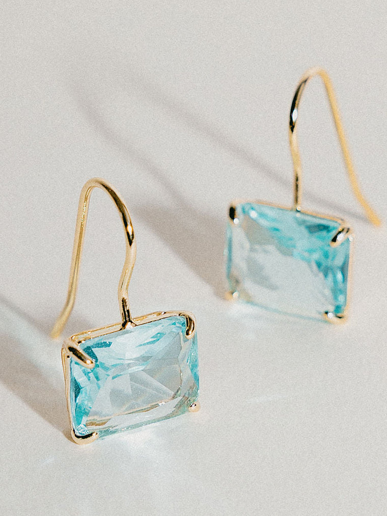 Horizon Drop Earrings-Sky