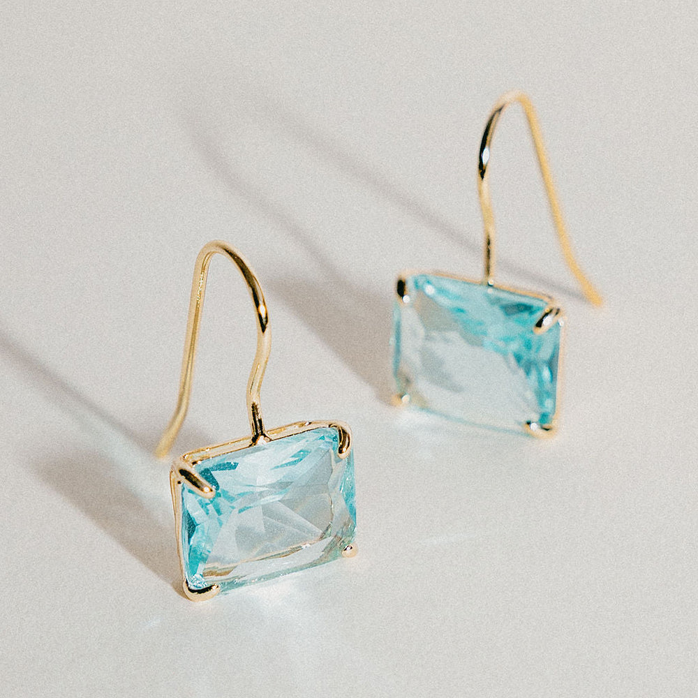 Horizon Drop Earrings-Sky
