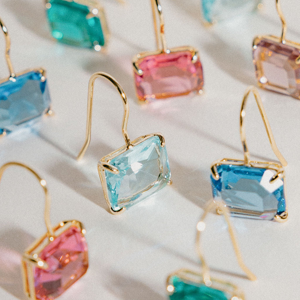 Horizon Drop Earrings-Cherry