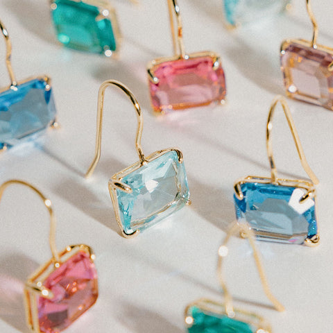 Horizon Drop Earrings-Cherry