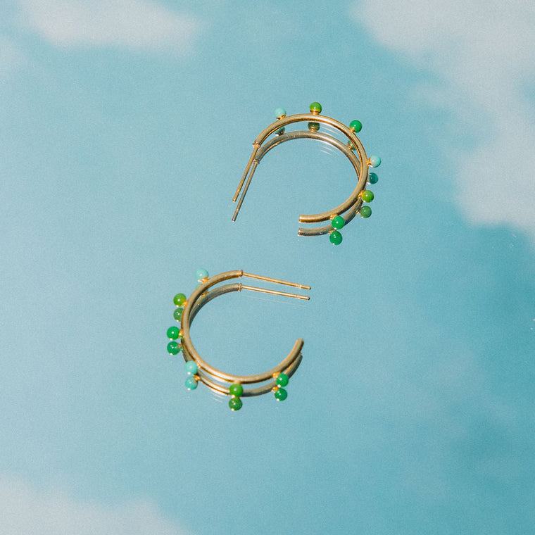 Pompones Hoops Green