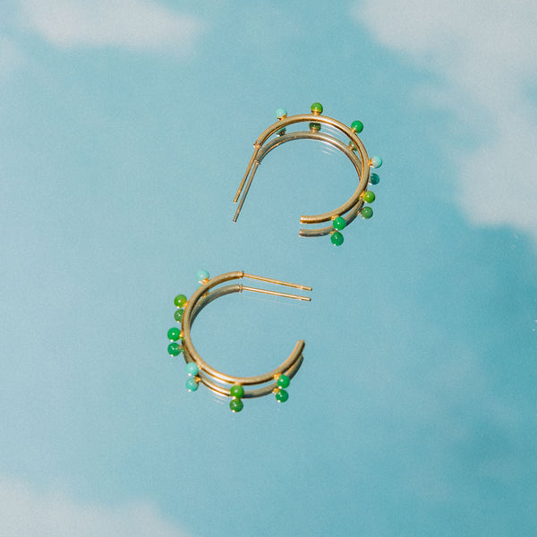 Pompones Hoops Green