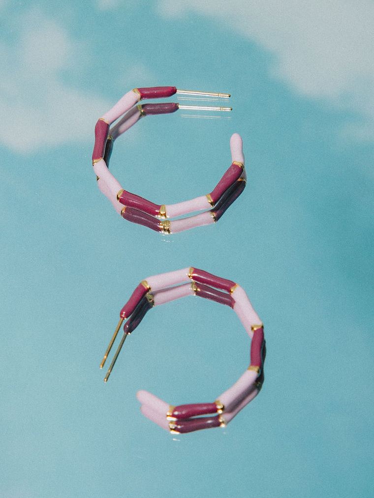 Oasis Hoops Burgundy