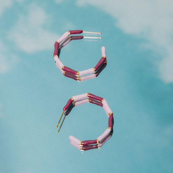 Oasis Hoops Burgundy