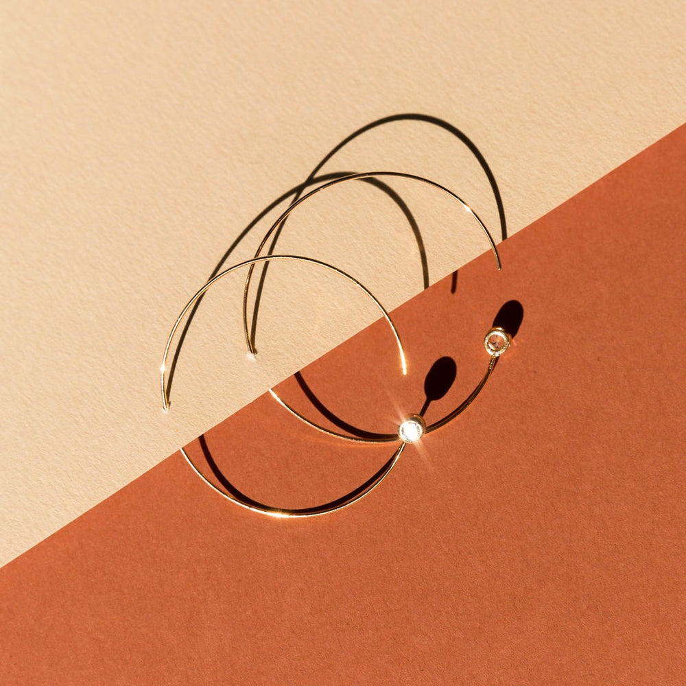 Minimalist Crystal Hoop
