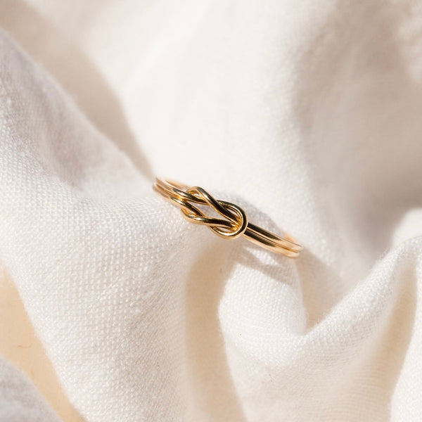 Elegant 14kt Gold Filled Knot Ring Symbolizing Unity
