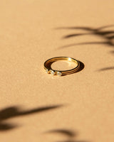 Triple Crystal Ring in 14kt Gold Filled with Elegant Design