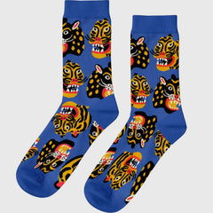 Blue Wild Cats Socks
