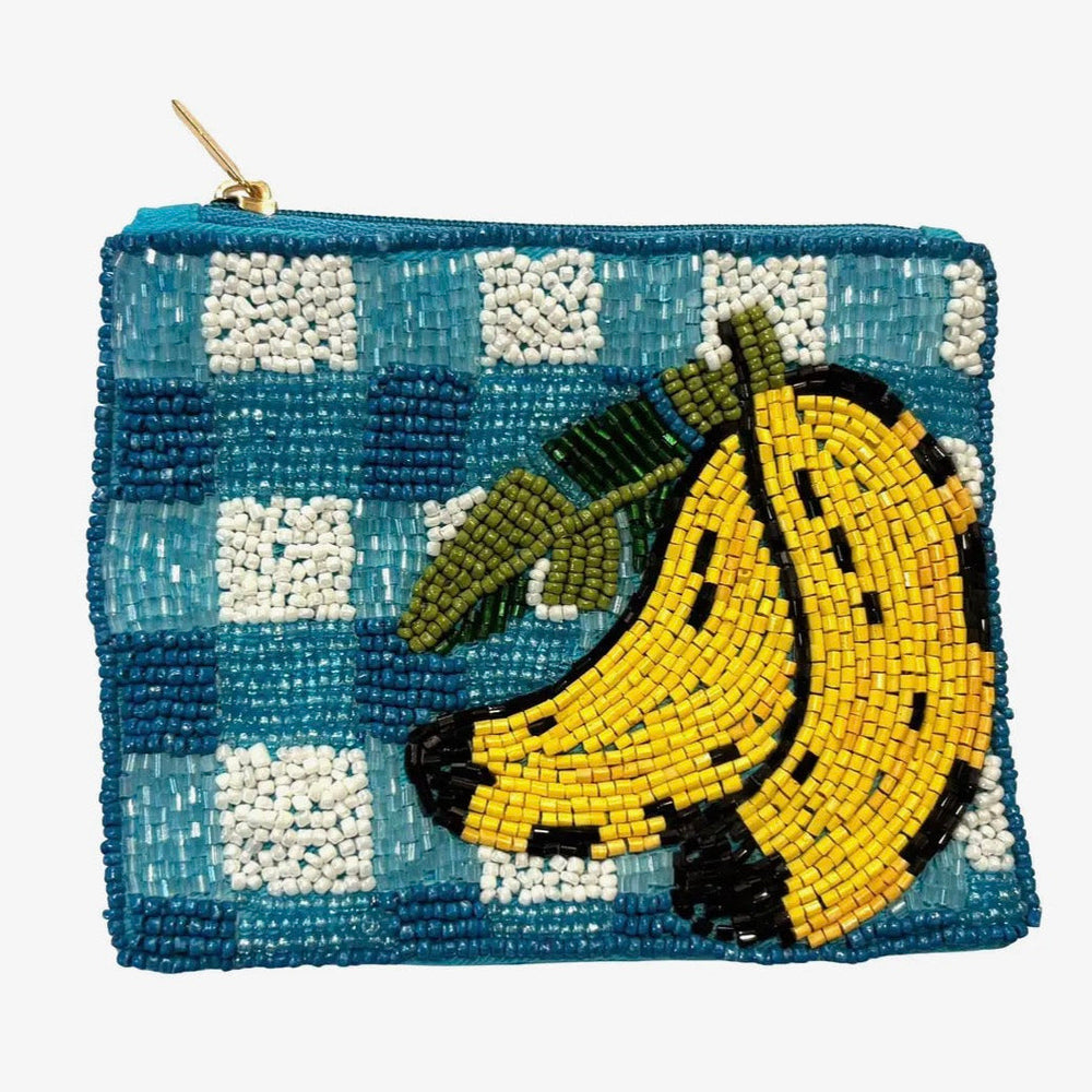 Banana Beaded Coin Purse
